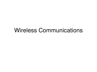 Wireless Communications