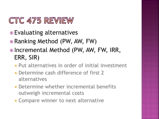 CTC 475 Review