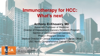 Immunotherapy for HCC: What’s next