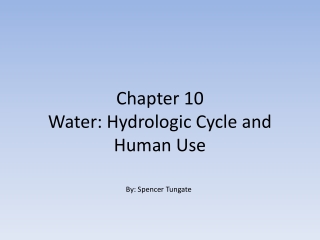 Chapter 10 Water: Hydrologic Cycle and Human Use