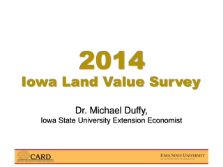 Dr. Michael Duffy, Iowa State University Extension Economist