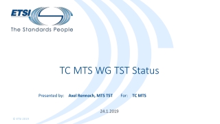 TC MTS WG TST Status