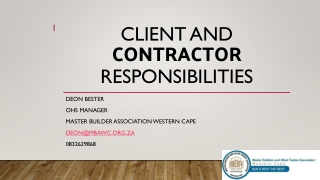 Client and contractor responsibilities