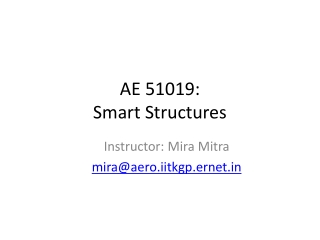 AE 51019: Smart Structures