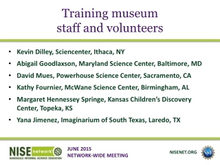 Training museum staff and volunteers