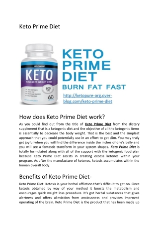 Keto Prime Diet