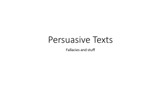 Persuasive Texts