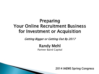 Preparing Your Online Recruitment Business for Investment or Acquisition