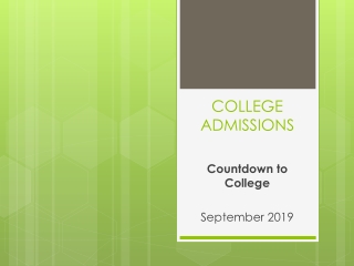 COLLEGE ADMISSIONS