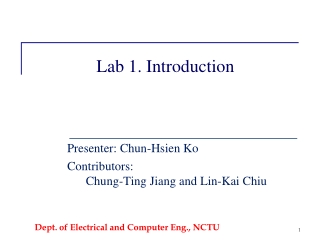 Lab 1. Introduction