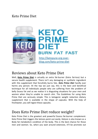 Keto Prime Diet