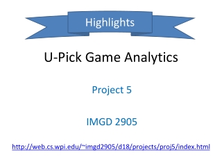 U-Pick Game Analytics