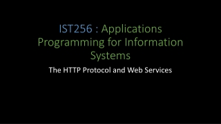 IST256 : Applications Programming for Information Systems