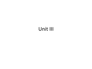 Unit III