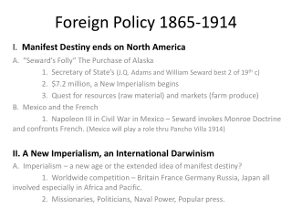 Foreign Policy 1865-1914