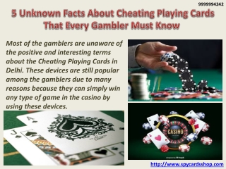5 Unknown Facts About Cheating Playing Cards That Every Gambler Must Know