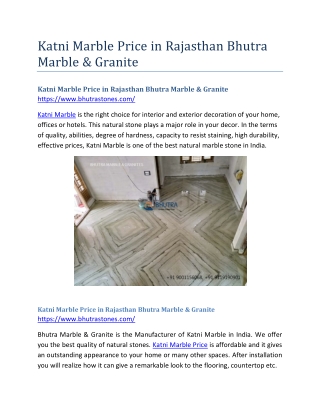 Katni Marble Price in Rajasthan Bhutra Marble & Granite