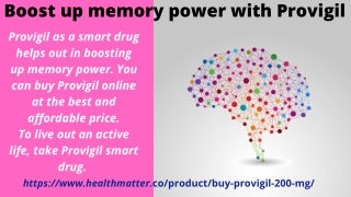 Boost up memory power with Provigil