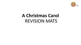 A Christmas Carol REVISION MATS