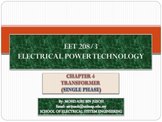 EET 208/3 ELECTRICAL POWER TECHNOLOGY