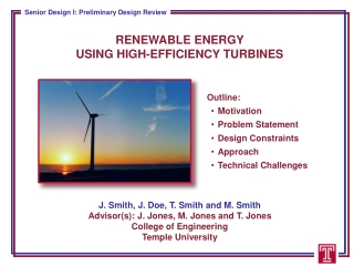 RENEWABLE ENERGY USING HIGH-EFFICIENCY TURBINES
