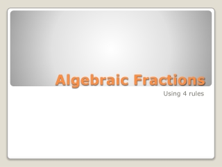 Algebraic Fractions