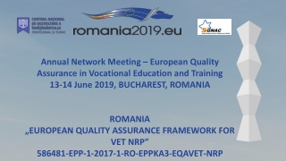 Annual Network Meeting – European Quality Assurance in Vocational Education and Training