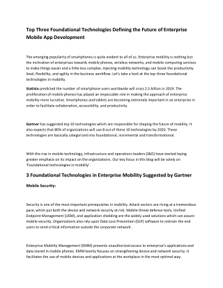 Future of Enterprise Mobile App Development