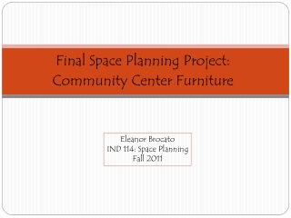 Final Space Planning Project: Community Center Furniture