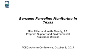 Benzene Fenceline Monitoring in Texas