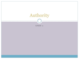 Authority