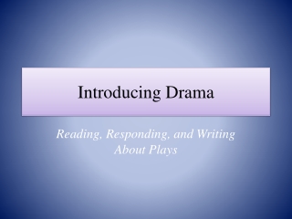 Introducing Drama