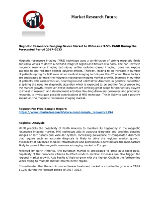 Magnetic Resonance Imaging Device Market 2019