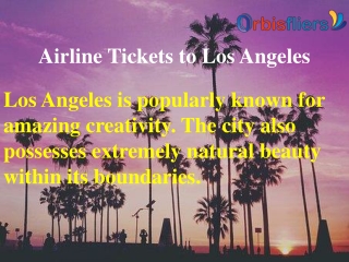 Airline Tickets to Los Angeles