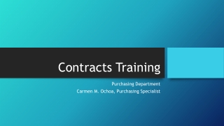 Contracts Training