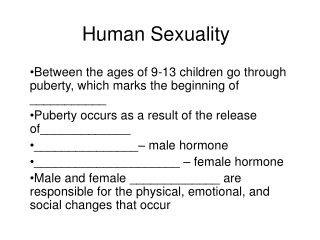 Human Sexuality