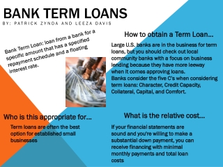 Bank Term Loans