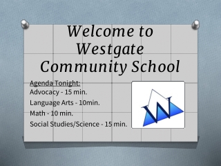 Welcome to Westgate Community School