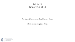 POLI 421 January 14, 2019