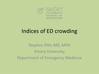 Indices of ED crowding