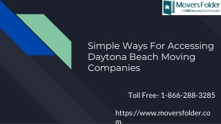 Access Daytona Beach Moving Companies in the Simplest Way