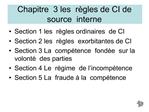 Chapitre 3 les r gles de CI de source interne