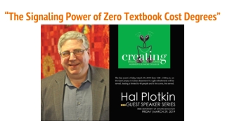 “The Signaling Power of Zero Textbook Cost Degrees”