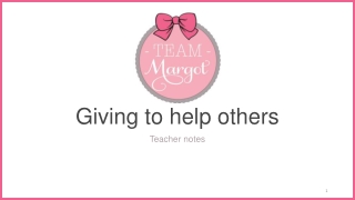 Giving to help others