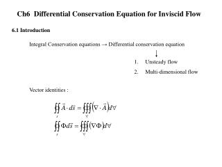 Ch6 Differential Conservation Equation for Inviscid Flow