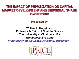 THE IMPACT OF PRIVATIZATION ON CAPITAL MARKET DEVELOPMENT AND INDIVIDUAL SHARE OWNERSHIP