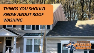 Things you should know about roof washing