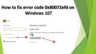 How to fix error code 0x80072efd on Windows 10?