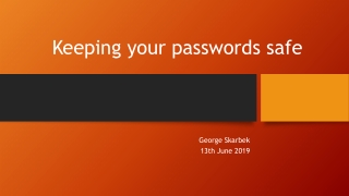 Keeping your passwords safe