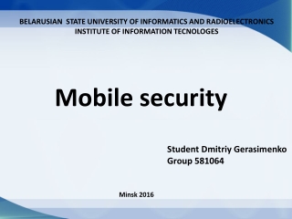 Mobile security